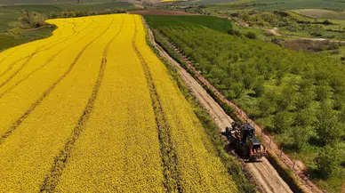 Tekirdağ'da tarla yolu bakım çalışmaları sürüyor