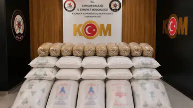 Samsun İlkadım'da kaçakçılık operasyonu : 770 kilo kaçak tütün ele geçirildi