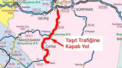 Van'ın Çatak ilçesinde kara yolu ulaşıma kapandı