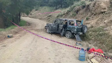 Aydın'da cip uçurumdan yuvarlandı