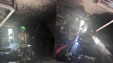 Hatay Samandağ'da iş yerinde yangın