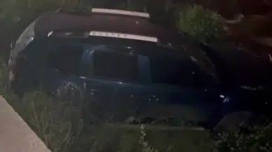Bursa'da dereye uçan otomobilin sürücüsü kaza yerinden kaçtı