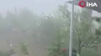 Ankara Polatlı’da dolu yağışı tarım arazilerine zarar verdi
