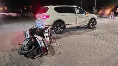 Gazipaşa’da motosiklet ile otomobil çarpıştı : Sürücü ağır yaralandı