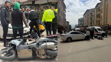 Bursa'da kaza : Motosikletli kurye yaralandı