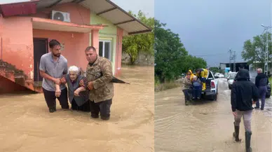 Osmaniye’de sel alarmı : Evde mahsur kalan yaşlı kadın kurtarıldı