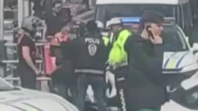 Kayseri'de nefes borusuna cisim kaçan kuryeyi polis kurtardı : O anlar kamerada