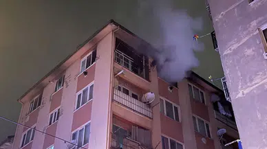 Bursa'da 6 katlı binada yangın