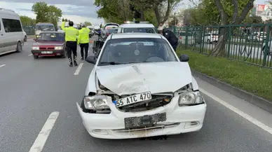 Samsun Canik'te zincirleme trafik kazası : 2 yaralı