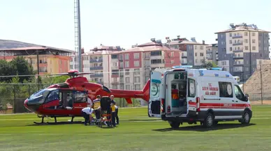 Malatya’da solunum yetmezliği hastası için ambulans helikopter havalandı