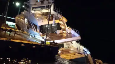 Sinop'ta lüks yat yan yattı : 6 mürettebat kurtarıldı