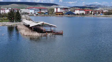 Sivas'ta kuruma noktasına gelen Ulaş Gölü doldu taştı