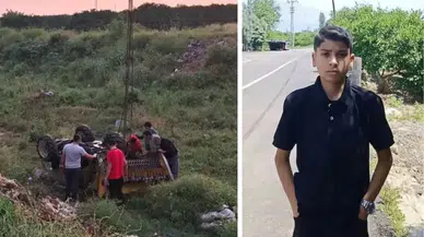Hatay'da kontrolden çıkan traktör devrildi : 15 yaşındaki sürücü yaşamını yitirdi