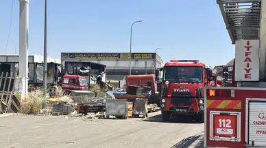 Gaziantep'te metal işleme atölyesinde yangın