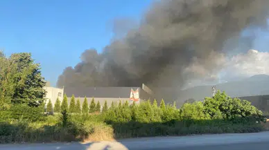 Kocaeli Kartepe'de fabrika yangını : Çok sayıda ekip sevk edildi