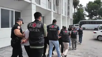 Mersin'de polisi tehdit eden organize suç örgütüne operasyon : 16 tutuklama
