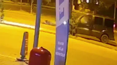 Karaman'da belediye işçisinin hayatını kaybettiği kaza anı kameraya yansıdı