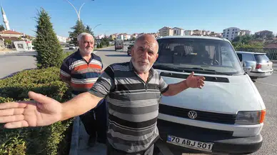 Karaman'da 81 yaşındaki sürücü kazayı yara almadan atlattı