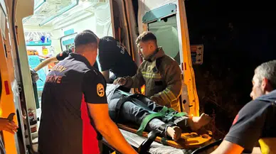 Hatay Antakya'da motosiklet dereye uçtu : 1 yaralı