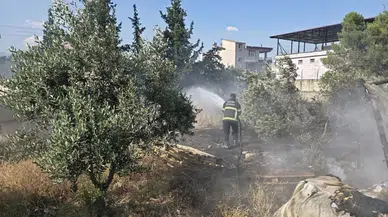 Hatay’da bahçe yangını paniği : Alevler büyümeden söndürüldü