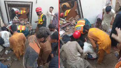 Pakistan'da dershanenin çatısı çöktü : 14 çocuk öldü, 19 yaralı