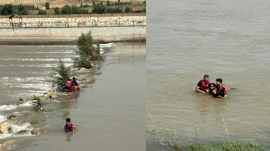 AFAD ekipleri Batman Çayı'nda akıntıya kapılan şahsı kurtardı