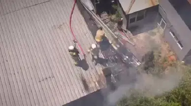 Bingöl'de restoranın çatısında yangın