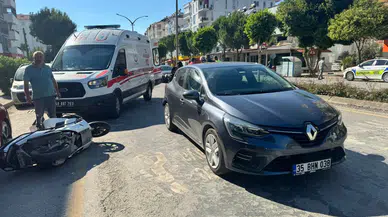 Muğla’da yaya geçidinde kaza : Yol vermek isteyen motosiklete otomobil çarptı