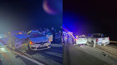Bingöl'de kaza : Otomobil ile pick-up çarpıştı