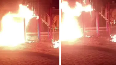 Hatay Arsuz'da çocuk parkı kundaklama iddiası : Oyun alanı küle döndü
