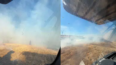 Balıkesir Bandırma'da anız yangını : Ekipler kontrol altına aldı