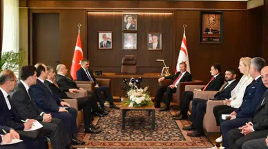 Bakan Çiftçi, KKTC Başbakanı Üstel ile bir arada