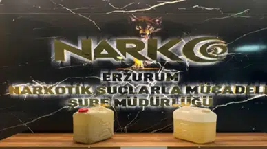 Erzurum'da uyuşturucu operasyonu :  27 kilo 850 gram likit metamfetamin ele geçirildi