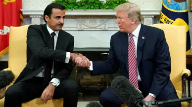 Trump, Katar Emiri Al Thani ile görüştü