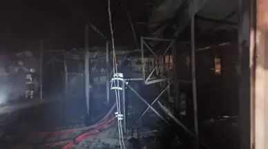 Batman'da çiftlik yangını : 3 at telef oldu