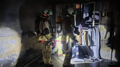 Hatay Antakya'da iş yerinde yangın