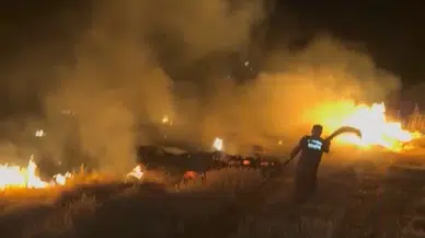 Adıyaman'da çıkan anız yangını söndürüldü