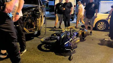 Muğla'da ters yönden çıkan otomobil ile motosiklet çarpıştı : 1 yaralı