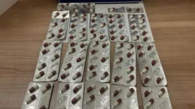 Edirne Keşan'da bir şahsın üzerinden 115 sentetik ecza ele geçirildi