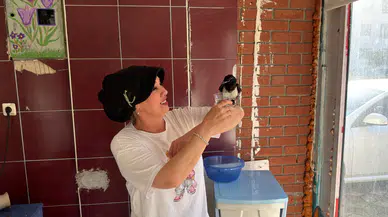 Tokat Turhal'da esnaf ile saksağanın dostluğu