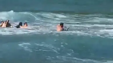 Bartın Amasra'da iki kişi denizde boğulma tehlikesi geçirdi