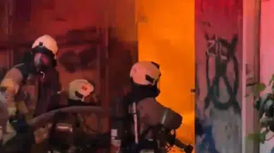 Ataşehir'de mobilya imalathanesinde korkutan yangın