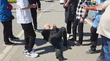 Samsun'da yaya geçidinde kaza  : 1 yaralı