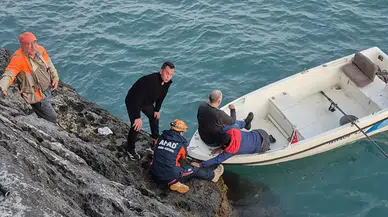 Zonguldak'ta balık tutarken kayalıklardan düşen adam için kurtarma operasyonu