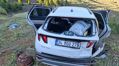 Niğde Ulukışla'da kaza : Otomobil şarampole yuvarlandı
