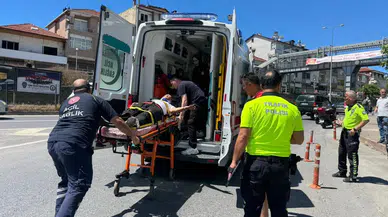 Zonguldak'ta motosiklet devrildi, sürücüsü yaralandı