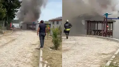 Tekirdağ Kapaklı'da bağ evinde yangın : Ev tamamen yandı