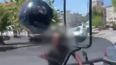 Kayseri'de tartıştığı sürücüye kask fırlatan motosikletliye 405 bin TL ceza