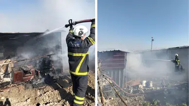 Antakya’da bahçedeki odunluk alev aldı, itfaiye seferber oldu