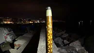 Trabzon Akçaabat sahilinde roket motor parçası bulundu